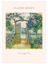 Monet The Garden Gate at Vetheuil - Art Print